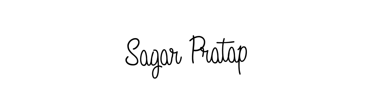 How to make Sagar Pratap name signature. Use Angelique-Rose-font-FFP style for creating short signs online. This is the latest handwritten sign. Sagar Pratap signature style 5 images and pictures png