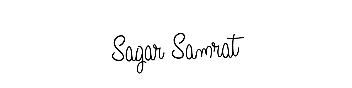 You should practise on your own different ways (Angelique-Rose-font-FFP) to write your name (Sagar Samrat) in signature. don't let someone else do it for you. Sagar Samrat signature style 5 images and pictures png