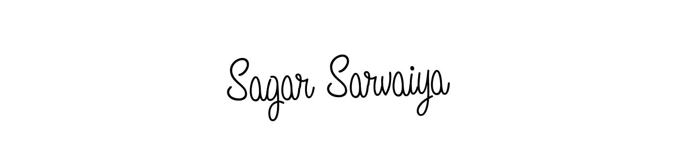 You should practise on your own different ways (Angelique-Rose-font-FFP) to write your name (Sagar Sarvaiya) in signature. don't let someone else do it for you. Sagar Sarvaiya signature style 5 images and pictures png