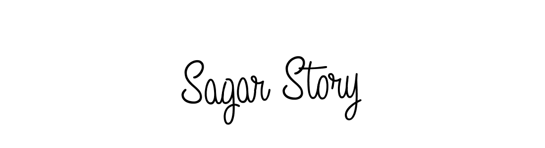 Make a beautiful signature design for name Sagar Story. With this signature (Angelique-Rose-font-FFP) style, you can create a handwritten signature for free. Sagar Story signature style 5 images and pictures png