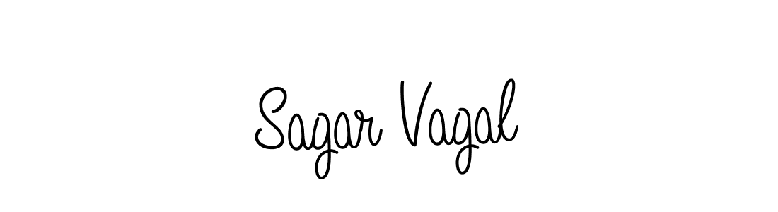 The best way (Angelique-Rose-font-FFP) to make a short signature is to pick only two or three words in your name. The name Sagar Vagal include a total of six letters. For converting this name. Sagar Vagal signature style 5 images and pictures png