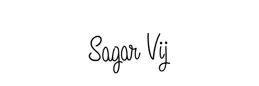 How to Draw Sagar Vij signature style? Angelique-Rose-font-FFP is a latest design signature styles for name Sagar Vij. Sagar Vij signature style 5 images and pictures png