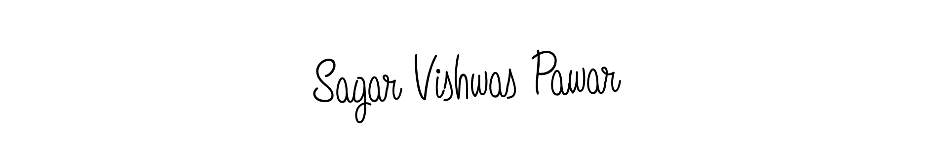 You should practise on your own different ways (Angelique-Rose-font-FFP) to write your name (Sagar Vishwas Pawar) in signature. don't let someone else do it for you. Sagar Vishwas Pawar signature style 5 images and pictures png