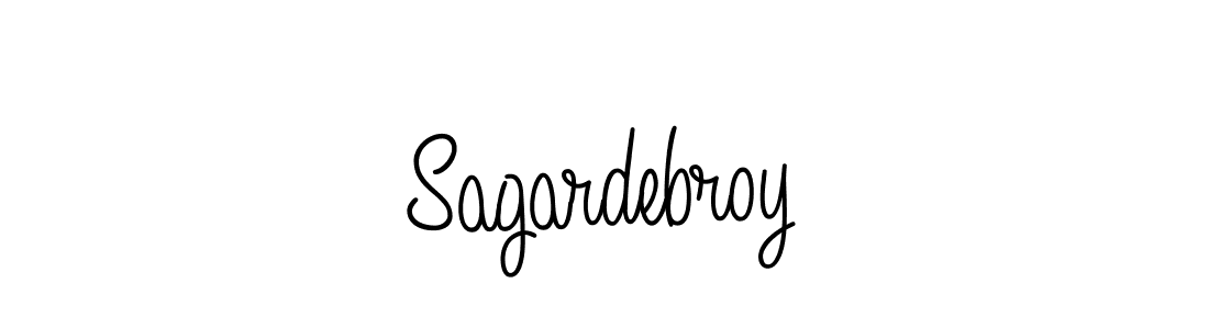 Use a signature maker to create a handwritten signature online. With this signature software, you can design (Angelique-Rose-font-FFP) your own signature for name Sagardebroy. Sagardebroy signature style 5 images and pictures png