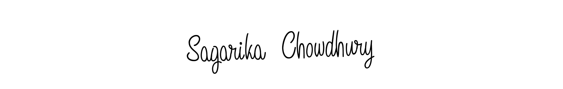 How to make Sagarika  Chowdhury name signature. Use Angelique-Rose-font-FFP style for creating short signs online. This is the latest handwritten sign. Sagarika  Chowdhury signature style 5 images and pictures png