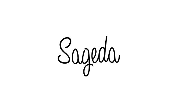 Make a beautiful signature design for name Sageda. With this signature (Angelique-Rose-font-FFP) style, you can create a handwritten signature for free. Sageda signature style 5 images and pictures png