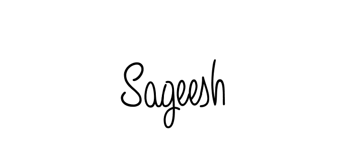 Use a signature maker to create a handwritten signature online. With this signature software, you can design (Angelique-Rose-font-FFP) your own signature for name Sageesh. Sageesh signature style 5 images and pictures png