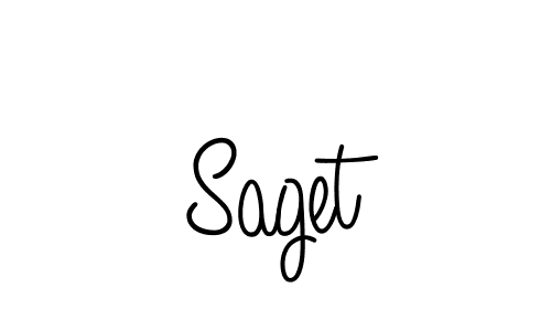 Design your own signature with our free online signature maker. With this signature software, you can create a handwritten (Angelique-Rose-font-FFP) signature for name Saget. Saget signature style 5 images and pictures png