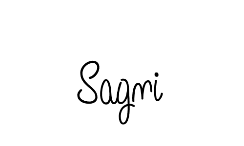 Design your own signature with our free online signature maker. With this signature software, you can create a handwritten (Angelique-Rose-font-FFP) signature for name Sagni. Sagni signature style 5 images and pictures png