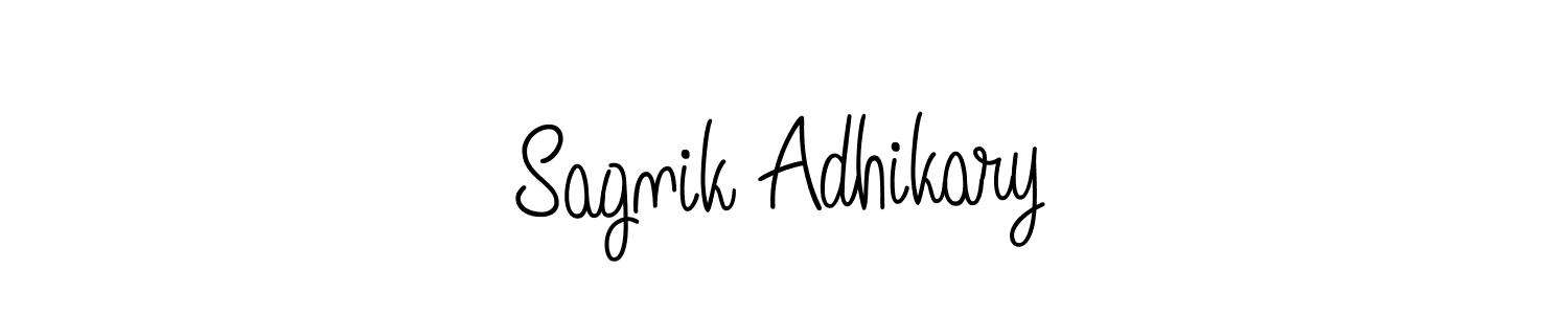 How to Draw Sagnik Adhikary signature style? Angelique-Rose-font-FFP is a latest design signature styles for name Sagnik Adhikary. Sagnik Adhikary signature style 5 images and pictures png