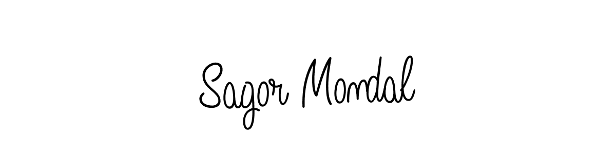 You should practise on your own different ways (Angelique-Rose-font-FFP) to write your name (Sagor Mondal) in signature. don't let someone else do it for you. Sagor Mondal signature style 5 images and pictures png