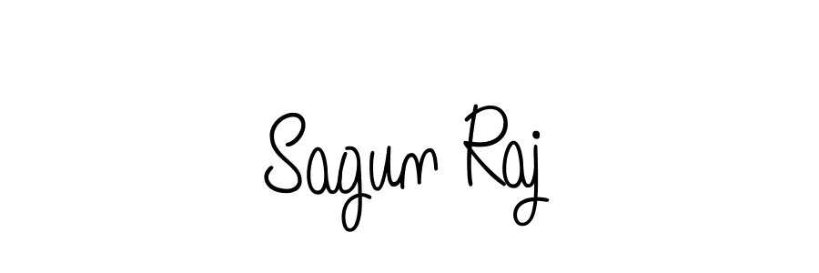 You should practise on your own different ways (Angelique-Rose-font-FFP) to write your name (Sagun Raj) in signature. don't let someone else do it for you. Sagun Raj signature style 5 images and pictures png