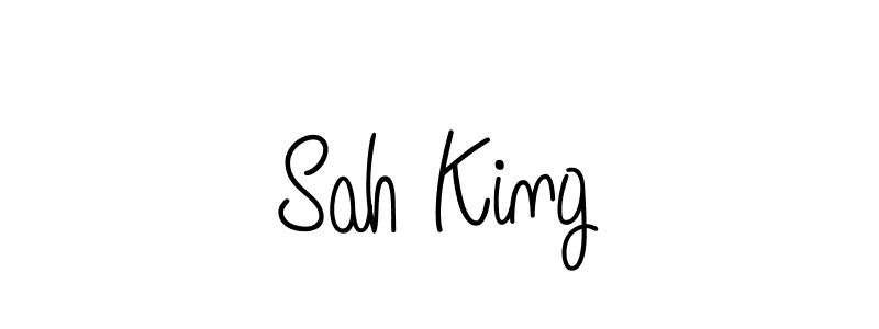 Design your own signature with our free online signature maker. With this signature software, you can create a handwritten (Angelique-Rose-font-FFP) signature for name Sah King. Sah King signature style 5 images and pictures png