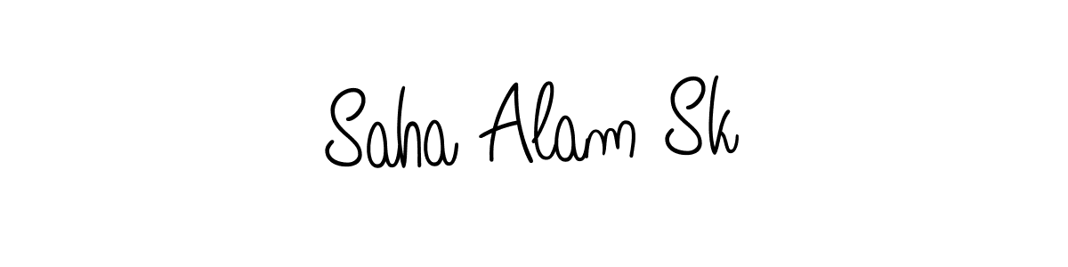 This is the best signature style for the Saha Alam Sk name. Also you like these signature font (Angelique-Rose-font-FFP). Mix name signature. Saha Alam Sk signature style 5 images and pictures png