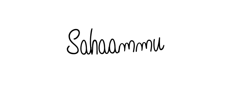 You should practise on your own different ways (Angelique-Rose-font-FFP) to write your name (Sahaammu) in signature. don't let someone else do it for you. Sahaammu signature style 5 images and pictures png