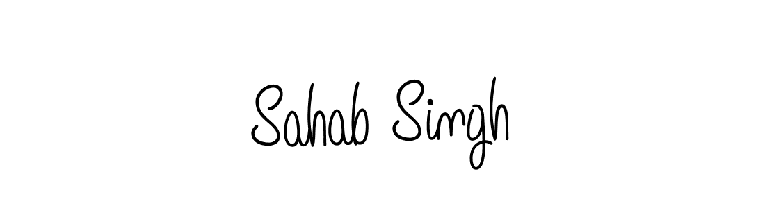 Use a signature maker to create a handwritten signature online. With this signature software, you can design (Angelique-Rose-font-FFP) your own signature for name Sahab Singh. Sahab Singh signature style 5 images and pictures png