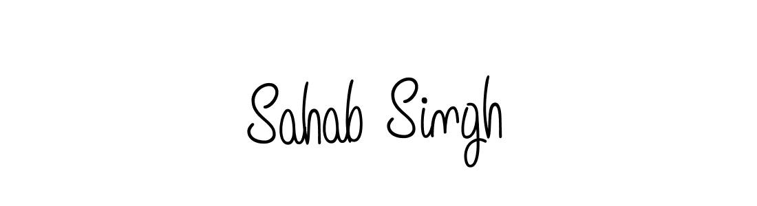 Use a signature maker to create a handwritten signature online. With this signature software, you can design (Angelique-Rose-font-FFP) your own signature for name Sahab Singh. Sahab Singh signature style 5 images and pictures png