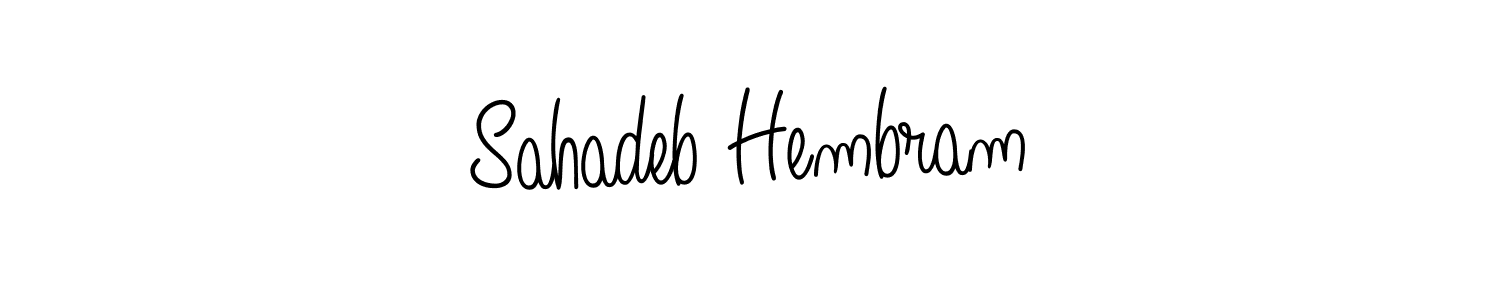 How to make Sahadeb Hembram signature? Angelique-Rose-font-FFP is a professional autograph style. Create handwritten signature for Sahadeb Hembram name. Sahadeb Hembram signature style 5 images and pictures png