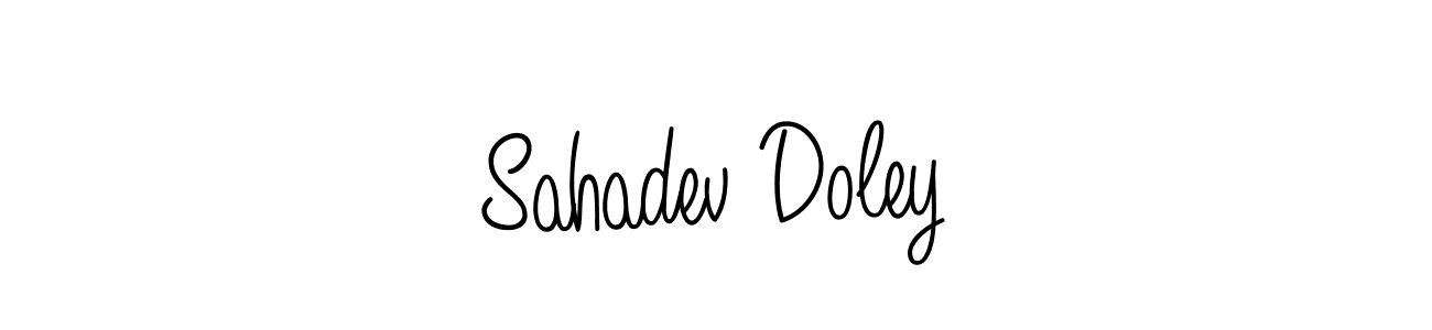 Make a beautiful signature design for name Sahadev Doley. With this signature (Angelique-Rose-font-FFP) style, you can create a handwritten signature for free. Sahadev Doley signature style 5 images and pictures png