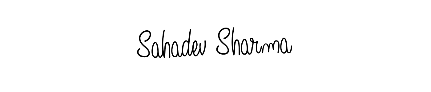 This is the best signature style for the Sahadev Sharma name. Also you like these signature font (Angelique-Rose-font-FFP). Mix name signature. Sahadev Sharma signature style 5 images and pictures png