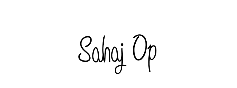 Sahaj Op stylish signature style. Best Handwritten Sign (Angelique-Rose-font-FFP) for my name. Handwritten Signature Collection Ideas for my name Sahaj Op. Sahaj Op signature style 5 images and pictures png