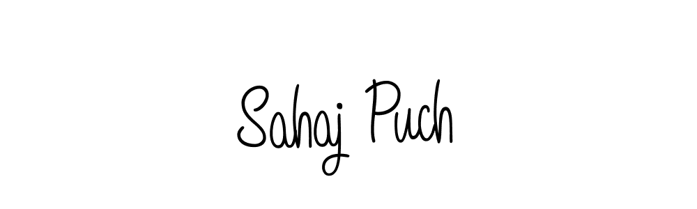 if you are searching for the best signature style for your name Sahaj Puch. so please give up your signature search. here we have designed multiple signature styles  using Angelique-Rose-font-FFP. Sahaj Puch signature style 5 images and pictures png