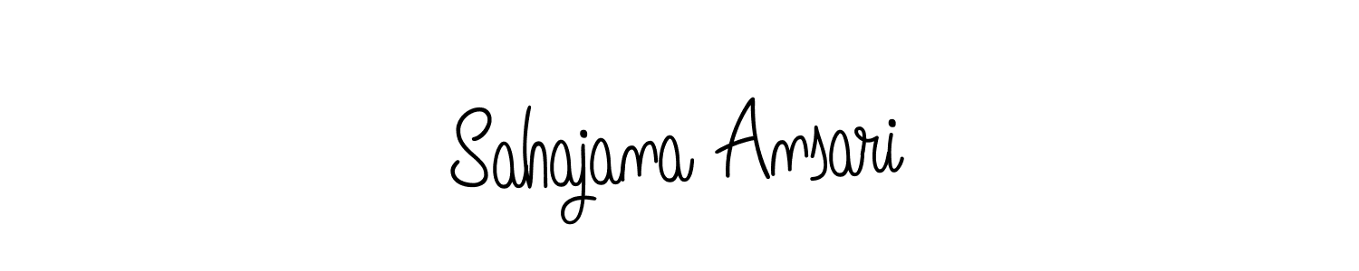 Make a short Sahajana Ansari signature style. Manage your documents anywhere anytime using Angelique-Rose-font-FFP. Create and add eSignatures, submit forms, share and send files easily. Sahajana Ansari signature style 5 images and pictures png