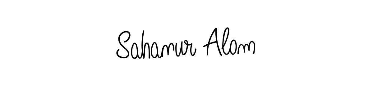 Make a beautiful signature design for name Sahanur Alom. With this signature (Angelique-Rose-font-FFP) style, you can create a handwritten signature for free. Sahanur Alom signature style 5 images and pictures png