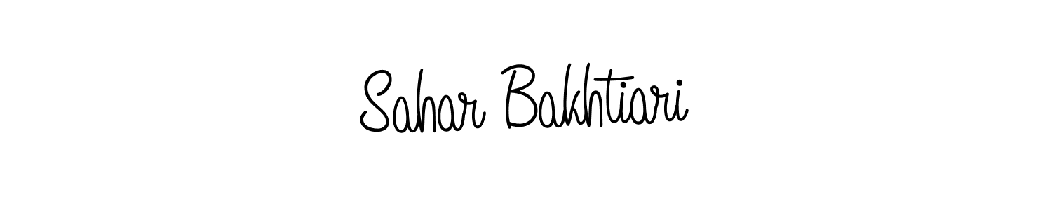 Make a beautiful signature design for name Sahar Bakhtiari. With this signature (Angelique-Rose-font-FFP) style, you can create a handwritten signature for free. Sahar Bakhtiari signature style 5 images and pictures png