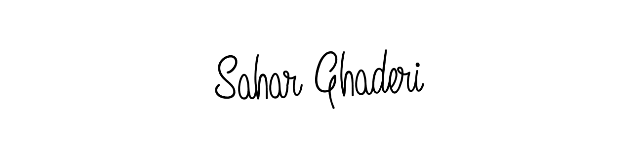 Use a signature maker to create a handwritten signature online. With this signature software, you can design (Angelique-Rose-font-FFP) your own signature for name Sahar Ghaderi. Sahar Ghaderi signature style 5 images and pictures png