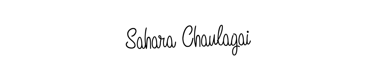 Make a beautiful signature design for name Sahara Chaulagai. With this signature (Angelique-Rose-font-FFP) style, you can create a handwritten signature for free. Sahara Chaulagai signature style 5 images and pictures png