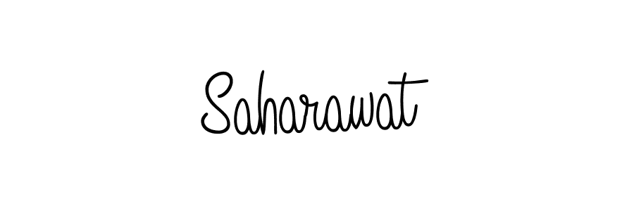 Design your own signature with our free online signature maker. With this signature software, you can create a handwritten (Angelique-Rose-font-FFP) signature for name Saharawat. Saharawat signature style 5 images and pictures png
