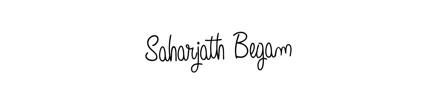 Angelique-Rose-font-FFP is a professional signature style that is perfect for those who want to add a touch of class to their signature. It is also a great choice for those who want to make their signature more unique. Get Saharjath Begam name to fancy signature for free. Saharjath Begam signature style 5 images and pictures png