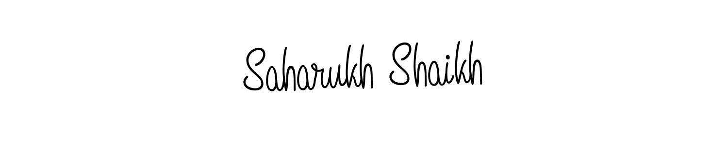 Saharukh Shaikh stylish signature style. Best Handwritten Sign (Angelique-Rose-font-FFP) for my name. Handwritten Signature Collection Ideas for my name Saharukh Shaikh. Saharukh Shaikh signature style 5 images and pictures png