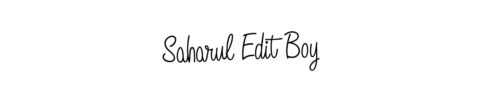 How to make Saharul Edit Boy signature? Angelique-Rose-font-FFP is a professional autograph style. Create handwritten signature for Saharul Edit Boy name. Saharul Edit Boy signature style 5 images and pictures png