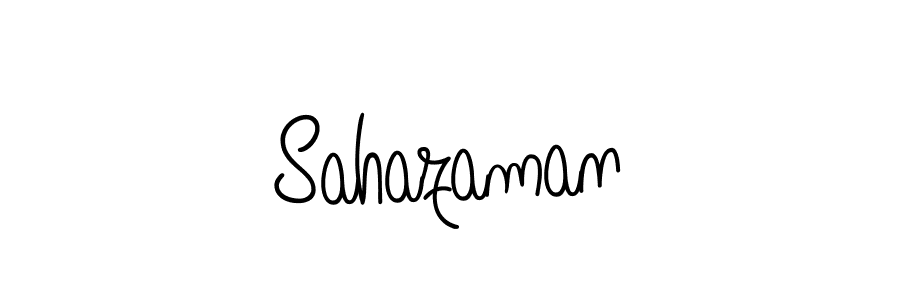 Design your own signature with our free online signature maker. With this signature software, you can create a handwritten (Angelique-Rose-font-FFP) signature for name Sahazaman. Sahazaman signature style 5 images and pictures png