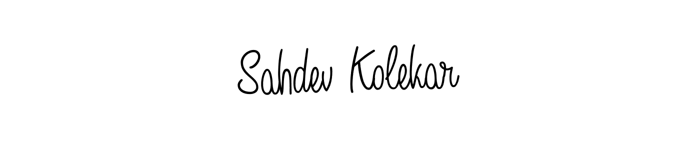 Similarly Angelique-Rose-font-FFP is the best handwritten signature design. Signature creator online .You can use it as an online autograph creator for name Sahdev Kolekar. Sahdev Kolekar signature style 5 images and pictures png