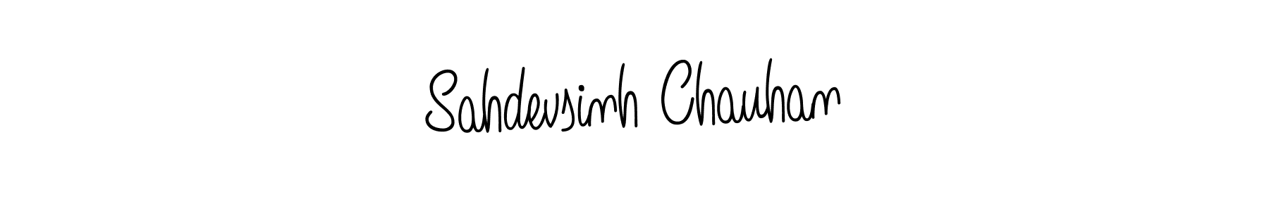 Design your own signature with our free online signature maker. With this signature software, you can create a handwritten (Angelique-Rose-font-FFP) signature for name Sahdevsinh Chauhan. Sahdevsinh Chauhan signature style 5 images and pictures png