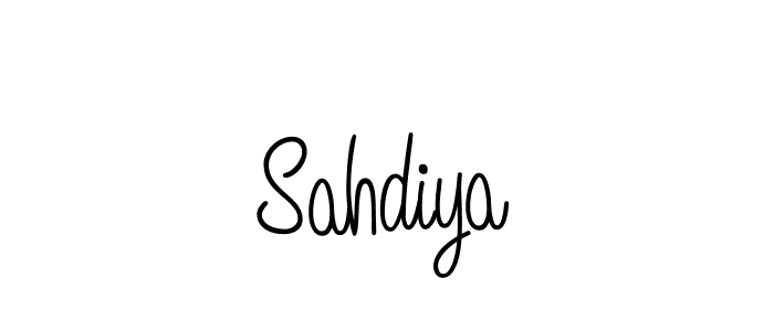 Use a signature maker to create a handwritten signature online. With this signature software, you can design (Angelique-Rose-font-FFP) your own signature for name Sahdiya. Sahdiya signature style 5 images and pictures png