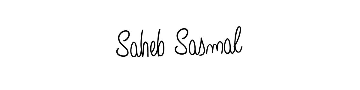 How to make Saheb Sasmal name signature. Use Angelique-Rose-font-FFP style for creating short signs online. This is the latest handwritten sign. Saheb Sasmal signature style 5 images and pictures png