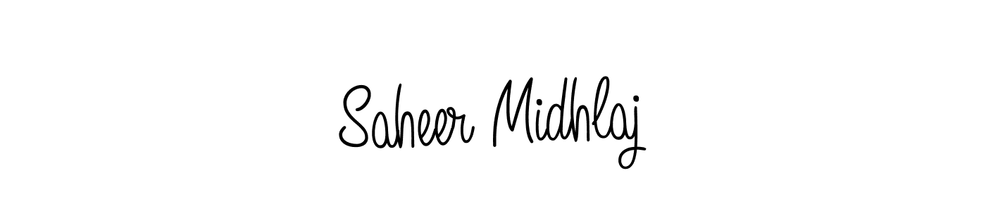 It looks lik you need a new signature style for name Saheer Midhlaj. Design unique handwritten (Angelique-Rose-font-FFP) signature with our free signature maker in just a few clicks. Saheer Midhlaj signature style 5 images and pictures png
