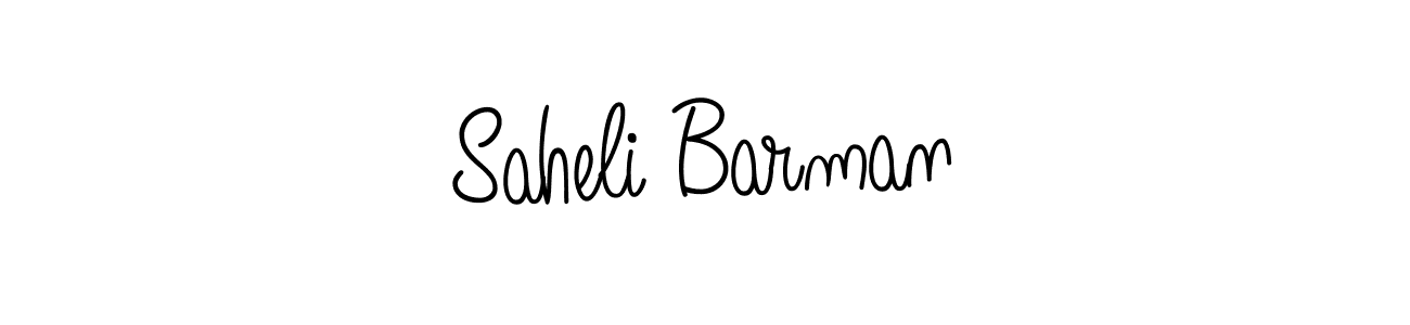 Saheli Barman stylish signature style. Best Handwritten Sign (Angelique-Rose-font-FFP) for my name. Handwritten Signature Collection Ideas for my name Saheli Barman. Saheli Barman signature style 5 images and pictures png
