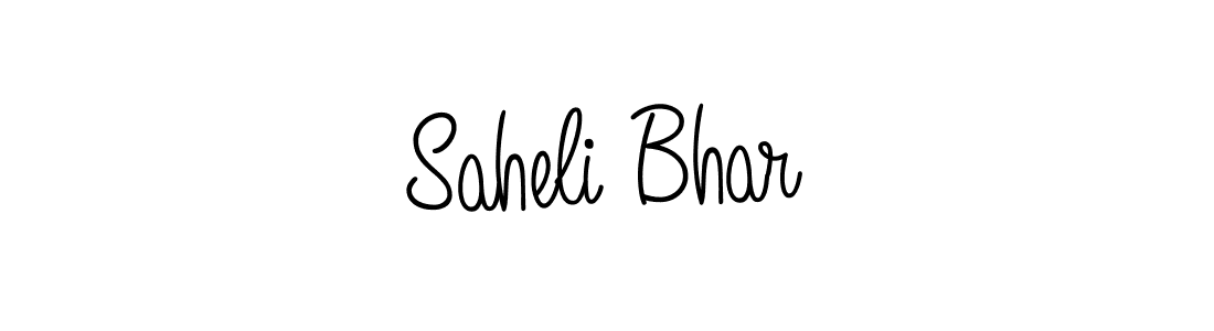 The best way (Angelique-Rose-font-FFP) to make a short signature is to pick only two or three words in your name. The name Saheli Bhar include a total of six letters. For converting this name. Saheli Bhar signature style 5 images and pictures png