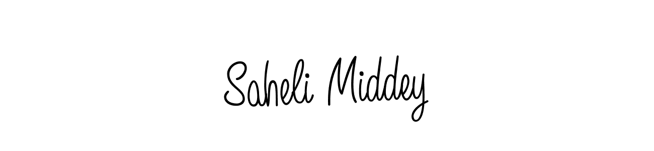 Once you've used our free online signature maker to create your best signature Angelique-Rose-font-FFP style, it's time to enjoy all of the benefits that Saheli Middey name signing documents. Saheli Middey signature style 5 images and pictures png