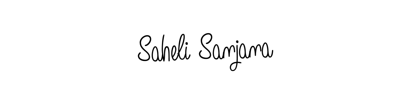 if you are searching for the best signature style for your name Saheli Sanjana. so please give up your signature search. here we have designed multiple signature styles  using Angelique-Rose-font-FFP. Saheli Sanjana signature style 5 images and pictures png