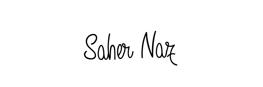 Saher Naz stylish signature style. Best Handwritten Sign (Angelique-Rose-font-FFP) for my name. Handwritten Signature Collection Ideas for my name Saher Naz. Saher Naz signature style 5 images and pictures png