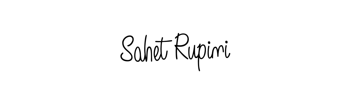 You should practise on your own different ways (Angelique-Rose-font-FFP) to write your name (Sahet Rupini) in signature. don't let someone else do it for you. Sahet Rupini signature style 5 images and pictures png