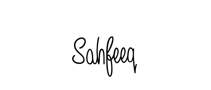 Make a beautiful signature design for name Sahfeeq. With this signature (Angelique-Rose-font-FFP) style, you can create a handwritten signature for free. Sahfeeq signature style 5 images and pictures png