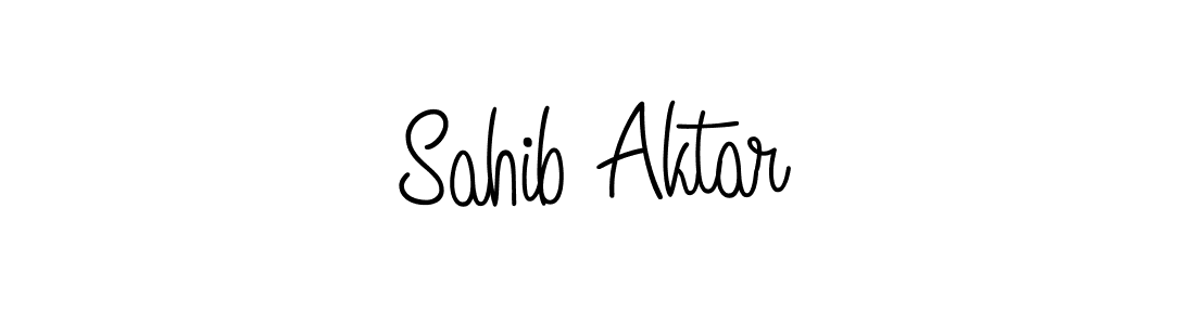 The best way (Angelique-Rose-font-FFP) to make a short signature is to pick only two or three words in your name. The name Sahib Aktar include a total of six letters. For converting this name. Sahib Aktar signature style 5 images and pictures png