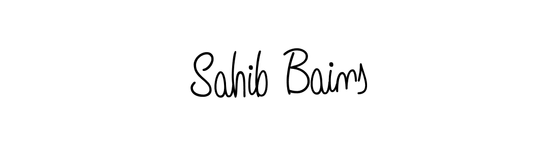 Sahib Bains stylish signature style. Best Handwritten Sign (Angelique-Rose-font-FFP) for my name. Handwritten Signature Collection Ideas for my name Sahib Bains. Sahib Bains signature style 5 images and pictures png